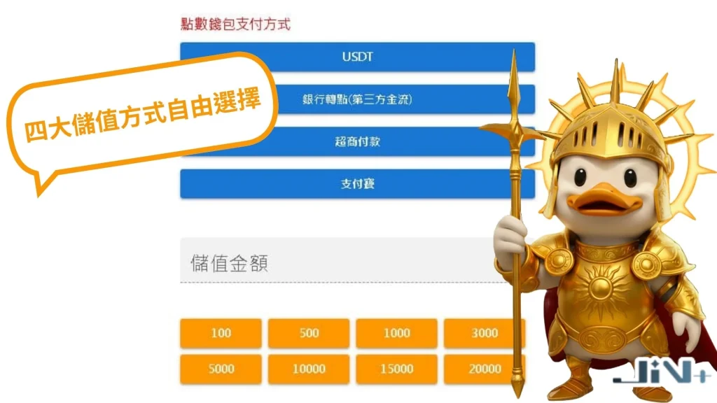 JIN+娛樂城儲值教學：USDT、銀行轉帳、超商儲值、支付寶