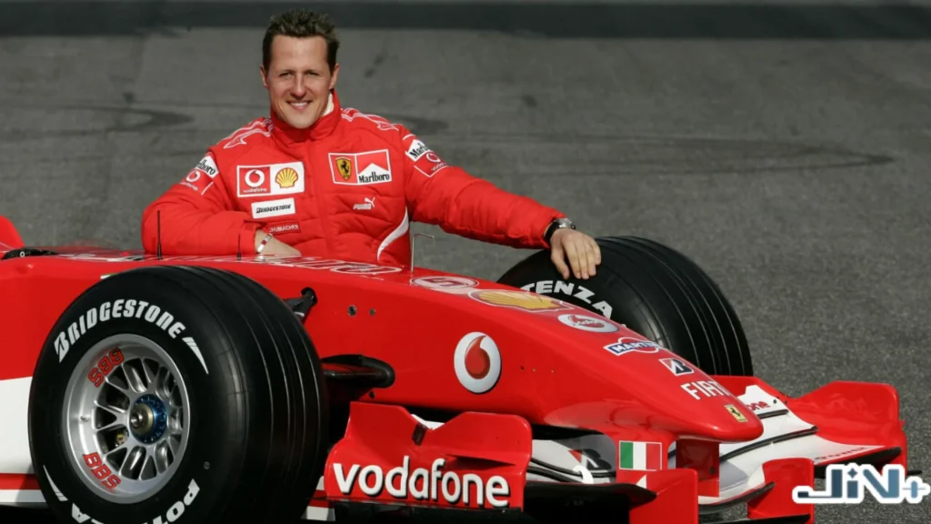 舒馬克（Michael Schumacher）與法拉利賽車，保持 7 次 F1 世界冠軍次數紀錄的傳奇賽車手。