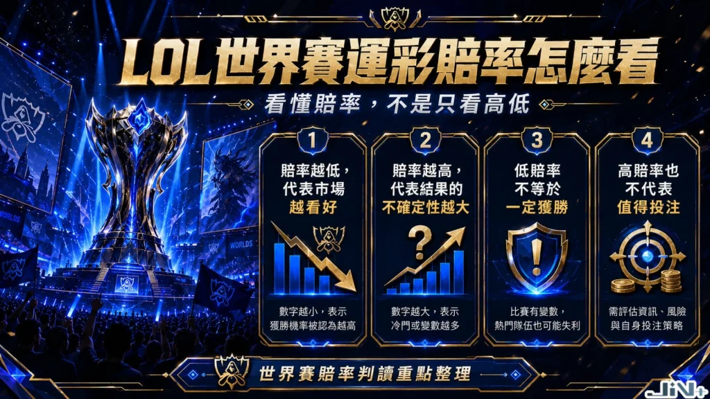 LOL世界賽運彩賠率解讀教學,分析不同隊伍戰力、歷史數據與盤口賠率變動。